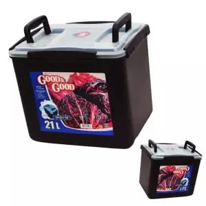 뮤 플라스틱 손잡이 1P 밀폐용기통 김치냉장고용통 21L 대용량통 대형통