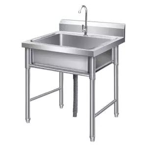 싱크대 캠핑장 세면대 식당 사무실 소형 야외 간이 탕비실 1구 개수대 스테인레스