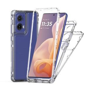 [호환품]모토로라 MOTO G05 G15 E15 S50 NEO G85 G35용 3in1 투명 폰 케이스 TPU+PC 낙하 방지 두꺼운 펀다