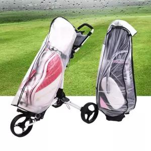 항공용골프백 투명후드커버 바퀴 캐디백 레인커버