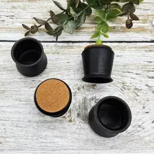 의자발 소음방지 실리콘 의자발캡 원형 중형 블랙 4p (WFJPVAK)