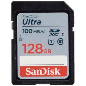 [미국배송] 샌디스크 128GB 울트라 SDXC UHS-I 메모리 카드 - 100MB/S C10 U1 풀 HD SD SDSDUNR-128G-GN6IN