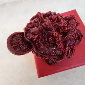 재물운 삼족두꺼비 액운 막이 경면주사 복을 부르는 장식품 (WFJ5T8F)