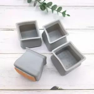 의자발커버 긁힘방지 의자발 4개세트 사각대형회색 (WFJPVW5)