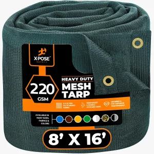 노출 안전 헤비 듀티 그린 메시 방수포 8 x 16 u2013 70 선블록 그늘막 정원 울타리 프라이버시 스크린