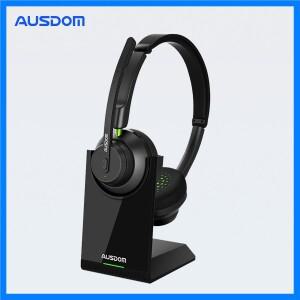 Voipfocus A2304 Connect 2 UC Bluetooth 5.1 헤드폰 AI 스테레오 마이크 무선 50h 이어폰 헤드셋 동글 충