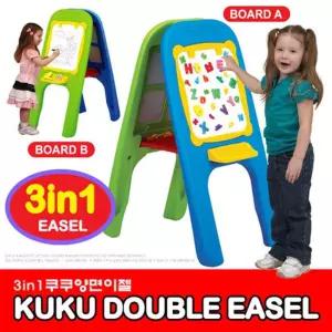 이젤형 양면 한글공부 어린이 화이트보드 유아자석칠판 키즈놀이터 유치원 생일선물