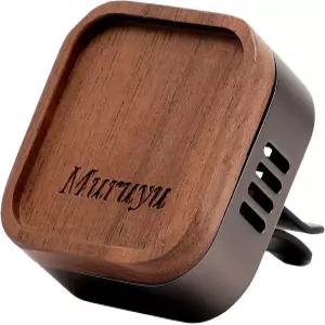 무루유 자동차 디퓨저 자석 잠금장치가 있는 호두나무 및 아연 합금 리필 가능한 DIY 향 개인화 우아한