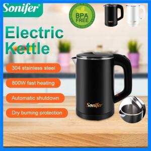 0.6L 여행 휴대용 전기 주전자 800W 에너지 절약 304 스테인레스 스틸 미니 전기 차 주전자 뜨거운 물 주전