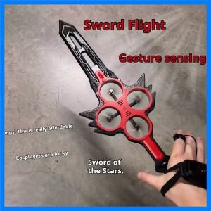 70cm 원격 조종 비행 칼 드론 성인용 RC 글라이더 3단 속도 스턴트 핸드 리모컨 내충격성 소재 360도 회전