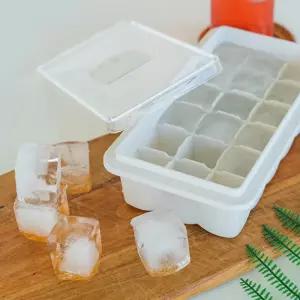 실리콘재질 쉽게 분리되는 얼음트레이 탄탄한 냉동 큐브마늘 케이스