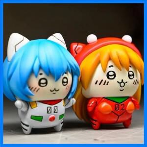 에반게리온 아야나미 레이 아스카 액션 피규어 우사기 하치와레 애니메이션 모델 피규어 만화 창의적인 데