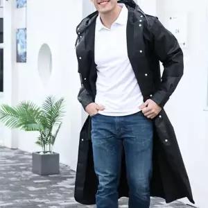 비오는날 코트형우비 남자 레인코트 우비 롱코트 니트릴장갑 방수 EVA