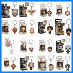 Funko POP 키 체인 장난감 헤르미온느 그레인저 도비 덤블도어 말포이 지니 론 헤드윅 스네이프 볼드모트