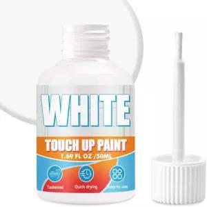 화이트 터치업 페인트 펜 벽 문 캐비닛 가구 에나메 목재용 페인트(반광택 50ML)
