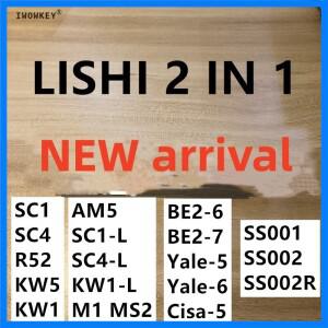새로운 도착 Lishi 2 In1 도구 SC1 KW1 SC4 KW5 R52 SC1-L KW1-L SC4-L M1 MS2 AM5 BE2-6 BE2-7 SS001 SS00