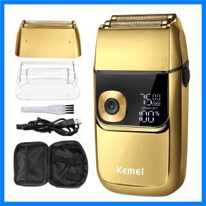 KEMEI 무선 더블 포일 전문 전기 면도기 대머리 이발 용품 헤어 및 수염 트리머