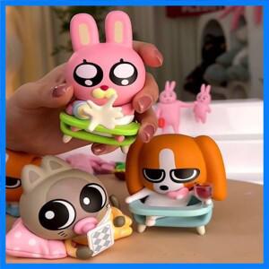 새로운 Plzdot Lipu 친구 블라인드 박스 시리즈 비닐 블라인드 박스 액션 피규어 데스크탑 장식 차고 키트