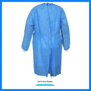 멸균 일회용 강화 수술 가운 10개 SMS 메쉬 커프가 있는 임상 의료 격리 가운 개별 포장