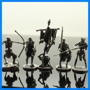 구리 해골 군단 인형 미니어처 장식 레트로 금속 해골 군인 육군 모델 동상 책상 장난감 장식품