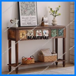 심플한 가구 콘솔 테이블 모던 시니어 하이 고급스러운 코너 테이블 북유럽 스타일 귀여운 현관 테이블 거