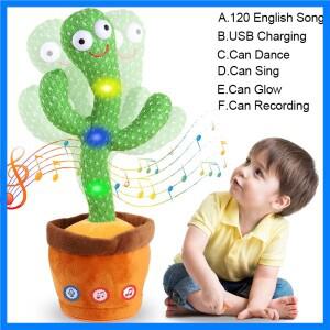 어린이 춤 이야기 선인장 장난감 대화 형 이야기 써니 선인장 전자 플러시 장난감 어린이를위한 홈 인테리