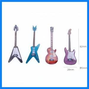 1pc 새로운 소형 장면 소품 미니 시뮬레이션 일렉트릭 기타 팝 기타 인형 집 모델 액세서리 홈 장식 책상