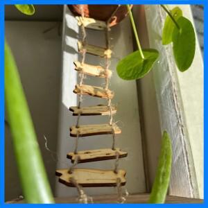 나무 요정 다리 로프 사다리 집 안뜰 및 미니 풍경을위한 소형 요정 정원 장식 사진 소품 액세서리