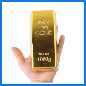 가짜 금괴 플라스틱 황금 종이 무게추 홈 데코 금괴 모형 장식 공예 창의적인 벽돌 장난감 가게
