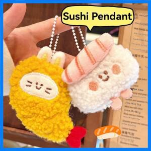 1/6/12 Pcs 귀여운 음식 인형 펜던트 플러시 스시 음식 놀이 펜던트 배낭 키 체인 펜던트