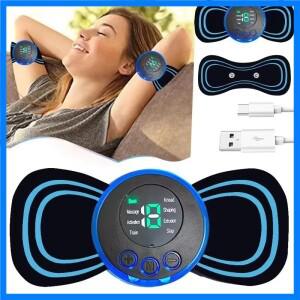 미니 충전식 목 마사지기 휴대용 전기 목 마사지 경추 마사지 패치 8가지 모드 19단계 근육 피로 완화