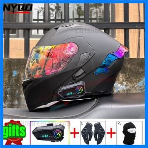 ORZ 오토바이 블루투스 헬멧 4계절 오토바이 헬멧 남성용 여성용 모토크로스 헬멧 DOT 인증