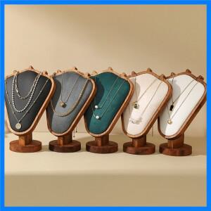 1PC 새로운 나무 보석 디스플레이 랙 펜던트 목걸이 팔찌 귀걸이 반지 스토리지 스탠드 홀더 카운터 보석