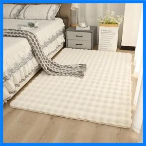 모조 토끼 모피 버블 벨벳 실내 침실 카펫 사각형 기계 빨 수 있음