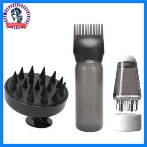 3개입 전문가용 헤어 루트 콤 에센셜 오일 어플리케이터 세트 부드러운 두피 마사지 액체 콤 키트 가정용