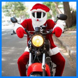크리스마스 & 할로윈 맞춤형 따뜻한 오토바이 헬멧 산타 모자 플러시 후드 라이딩 액세서리 신상품