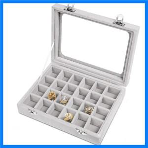 보석 보관 상자 귀걸이 반지 목걸이 보석 디스플레이 상자 보석 분류 방진 투명 플립 뚜껑 보석 상자