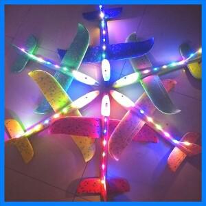 50/33CM 대형 폼 글라이더 비행기 손으로 던지는 LED 관성 EPP 버블 비행기 야외 발사 어린이 장난감 남자