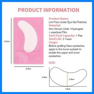 50쌍 스티커형 메이크업 속눈썹 패드 젤 패치 속눈썹 연장용 언더 아이 패치