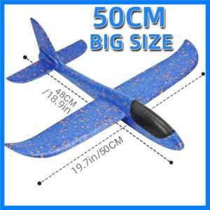 50CM Big Foam Plane Glider Hand Throw Airplane Light Inertial EPP Bubble Planes Outdoor Launch Kids