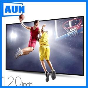 AUN 16/9 안티 라이트 프로젝터 스크린 반사 패브릭 홈 시어터 ALR 스크린 4K 1080P LED DLP 프로젝터 120
