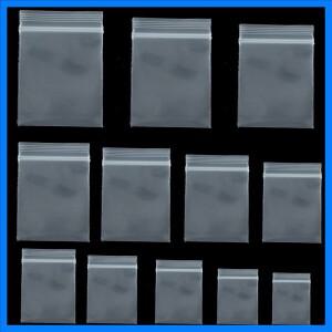 100 조각 투명 미니 작은 플라스틱 지퍼 가방 잠금 귀걸이 반지 쥬얼리 식품 알약 보관 포장 주머니에 대