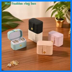 미니 보석 보관 상자 버튼 플립 장식 보관 상자 간단한 반지 목걸이 귀걸이 보관 상자 디스플레이 선물 상