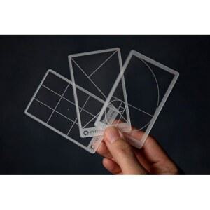 NYC 사진 사파리: 골든 트라이앵글 + 피보 제3의 구도 도구 보기 찾기 / 뷰어 페인팅 드로잉 신용카드 크기가 지갑 카메라 가방에 맞습니다 (묶음)