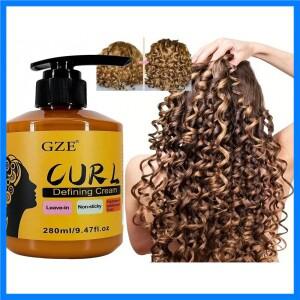 GZE 컬 디파이닝 크림 3 in 1 리브인 컨디셔너 끈적이지 않으며 수분을 공급하고 곱슬거림을 제거하는 컬링
