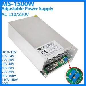 조정 가능한 1500W 전원 공급 장치 AC to DC Smps 0-12V 15V 24V 36V 48V 60V 72V 85V 90V 110V 150V 200V