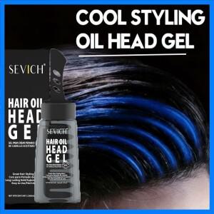 남성용 오일 헤드 스타일링 젤 (넓은 빗 포함) 백헤어 스타일링 크림 오래 지속되는 빠른 건조 에지 컨트롤