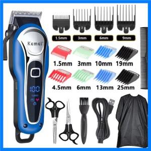 Kemei 머리 깎기 KM-1995 전문 머리 깎기 남성용 전기 수염 칼 머리 깎기 머리 깎기 무선 유선 트리머