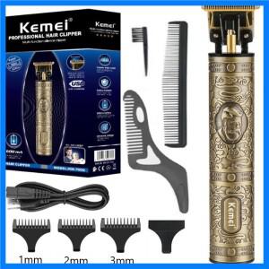 Kemei KM-700D 남성용 전문 헤어 클리퍼 이발사 헤어 트리머 레트로 부처님 무선 가장자리 전기 헤어 커팅