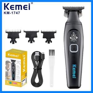 케메이1747 전기 헤어 커팅 머신 무선 헤어 클리퍼 전문가용 충전식 수염 트리머 남성용 조각 클리퍼 이발